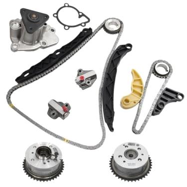 Imagem de BTSCAR Kit de corrente de distribuição do motor com engrenagem VVT, engrenagem da bomba de óleo da bomba de água, tensor, trilho guia para Hyundai Sonata 2010-2014, para Kia Optima 2010-2014, G4KH