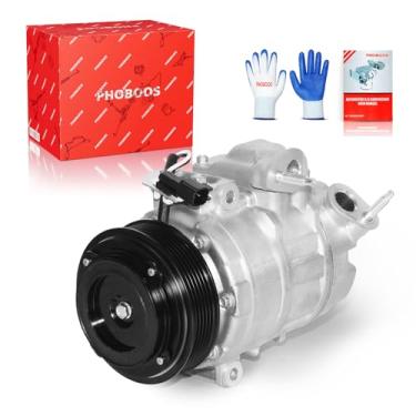Imagem de PHOBOOS Compressor A/C com embreagem compatível com Ford Explorer 2011-2015, Ford Police Interceptor Utility 2013-2015, V6 3,5L/3,7L, resfriamento rápido, baixo ruído, fácil instalação, ref. CO-9777C