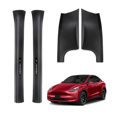 Imagem de PM Auto Conjunto de 4 tiras de limite de protetor de soleira de porta compatíveis com Tesla Y 2020-2025