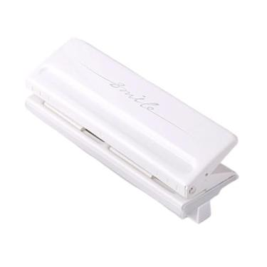 Imagem de Colaxi Perfurador de Papel com 6 Furos - Material Versátil para Diários e Refil de Páginas para Fichário Deskfax, Branco