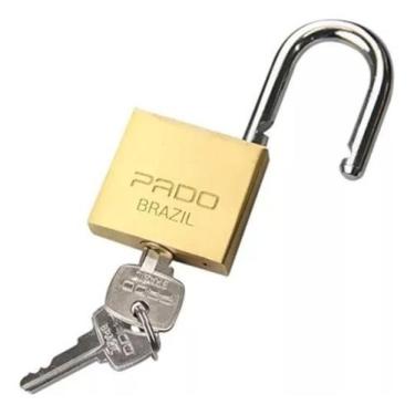 Imagem de Kit 2 Cadeado 25mm Segredos Iguais Pado Academia Portão