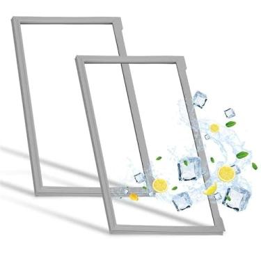 Imagem de Novo W10830274 Gaxetas de porta francesa de geladeira compatíveis com Whirlpool Maytag Kitchen Aid Jenn, material de borracha EPDM juntas de porta de geladeira substituem AP6027236, W10294127