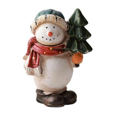 Imagem de UGPLM Linda estatueta natalina, escultura colecionável de Natal e inverno, pequena peça decorativa para mesa, centro de mesa em resina, decoração de Natal, Style D