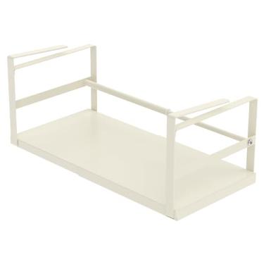Imagem de Organizador extensível sob a prateleira, faixa ajustável de 27 a 45 cm, instalação sem parafusos, compatível com placas de 2,2 cm de espessura, capacidade máxima de 15 a 20 kg para armário de despensa