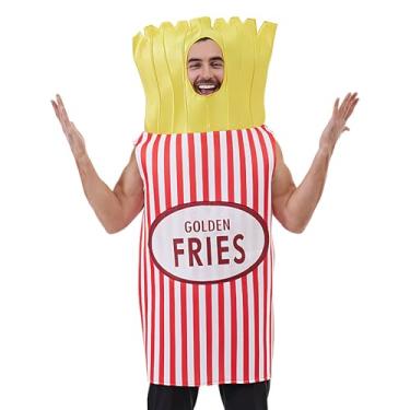Imagem de Fantasia de batatas fritas para adultos – Fantasia de batatas fritas, fantasia criativa divertida de fast food para homens, adultos, cosplay, festas de Halloween