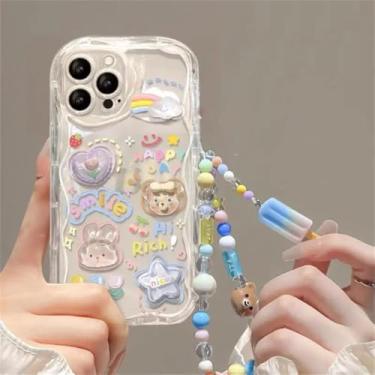 Imagem de Capa transparente com corrente rosa para celular Samsung Galaxy S22 S23 S24 S25 Ultra Plus S23FE S24FE A56 A16 A55 A35 A54 A53 A15 5G, S11712, para Samsung A54 5G