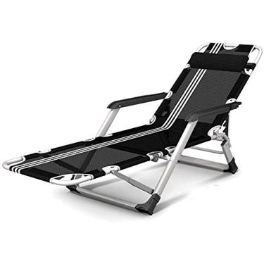 Imagem de Espreguiçadeira de jardim, cadeira dobrável de jardim com gravidade zero, espreguiçadeira dobrável com travesseiro ajustável para pessoas resistentes (cor, sem almofada), sem almofada