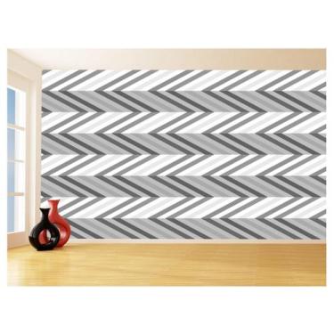 Imagem de Papel De Parede 3D Sala Chevron Zig Zag Listras 3,5M Zig07 - Você Deco