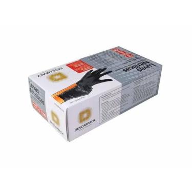 Imagem de Luva Nitrílica Descart. Sem Pó Preta Descarpack 200Un Tam:G