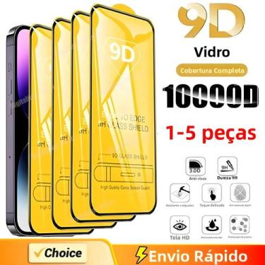 Imagem de Protetor De Tela Para iPhone 9D Vidro Temperado 1-5PCS Para 16 15 14 1