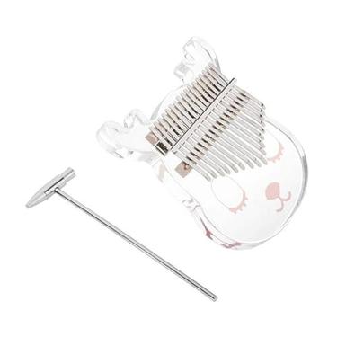 Imagem de Piano de polegar Kalimba de acrílico de 17 tons transparente Kalimba com martelo de afinação