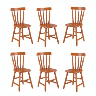 Imagem de Conjunto 6 Cadeiras Madeira Eucalipto Mel Piratini Mel