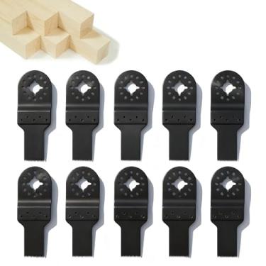 Imagem de Kit de Lâminas de Serra Oscilantes ZAWELIYO, Lâminas Universais Multiferramentas de 10 Peças de 20 Mm, Lâminas de Corte de Aço de Alto Carbono para Madeira, Gesso Cartonado