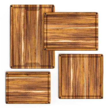 Imagem de Tábua de cortar madeira, tábua de corte dupla face, tábua de servir, cozinha, essencial, casa, aquecimento, anfitriã, presente para presente de Natal, casamento, aniversário, turquesa