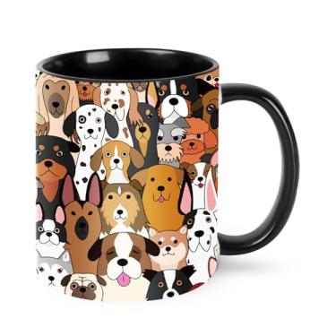 Imagem de Jumou Caneca de café para cachorro 325 ml copo de cerâmica engraçado bonito mulheres homens novidade presentes microondas escritório decoração de casa