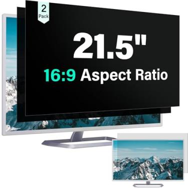 Imagem de Mao Yeye [Pacote com 2] Tela de privacidade de computador de 21,5 polegadas para monitor widescreen com proporção de 16:9, proteção para os olhos, filtro de privacidade para monitor de computador com