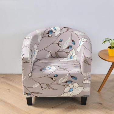 Imagem de Capas de poltrona, capas de cadeira redondas estampadas macias, protetor de móveis, fundo elástico, resistente, lavável, para bar, café, hotel, quarto de hóspedes - tipo 09||meio círculo individual 65