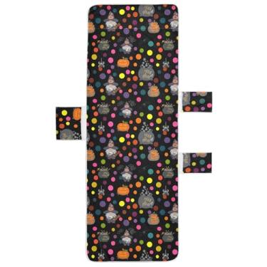 Imagem de Burbuja Capa de toalha para cadeira de praia de gnomo de bolinhas de Halloween com bolsos, capa de cadeira macia e absorvente, toalha de piscina de microfibra de secagem rápida para praia, sol, jardim