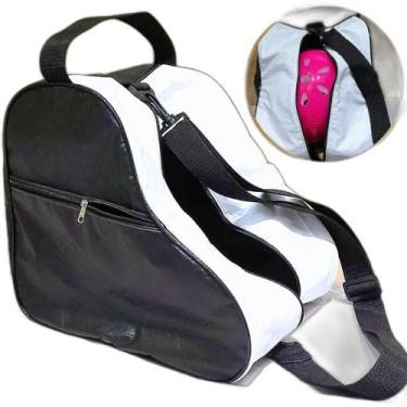 Imagem de Mochila Para Patins Quad Inline Bolsa Material sintético Preta / Branc