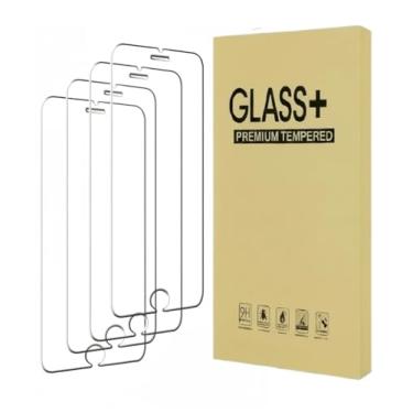 Imagem de Protetor de tela para Apple iPhone 8, 7, 6s, 6 [4,7 polegadas] pacote com 4, borda 2,5D compatível com capa de vidro temperado