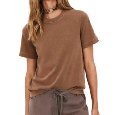 Imagem de Camiseta Feminina Hering MC Estonada Marrom - 4H1NH41EN-Feminino