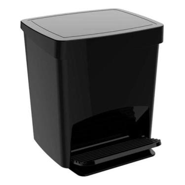 Imagem de Lixeira Smart Crippa C/pedal Resistente 15 Litros Preta