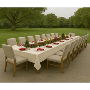 Imagem de Toalha de Mesa Oxford Slub 5 Metros Lisa para Eventos e Decoração - Co