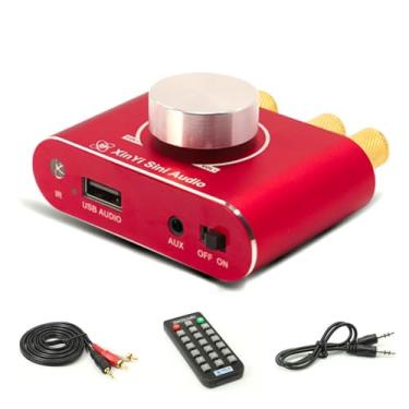 Imagem de CIADAZ Amplificador de potência de áudio sem fio 50W+50W BT 5.1 Amplificador de som portátil Amplificador de alto-falante para carro e casa