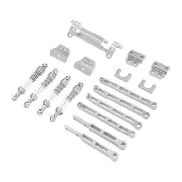 Imagem de MERIGLARE Suporte de amortecedor de metal para carro RC, peça de reposição, kit de modificação DIY, upgrades para caminhões MN82S e MN82Pro na escala 1/12, Prata