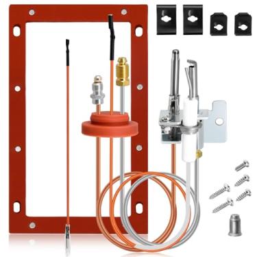 Imagem de Hiorucet SP20075 Kit de montagem de piloto e ignição a gás natural para peças de reposição para aquecedor de água Rheem, Richmond, GE, GG50T06AVH00, AS39845 montagem piloto com termopar, termopilha