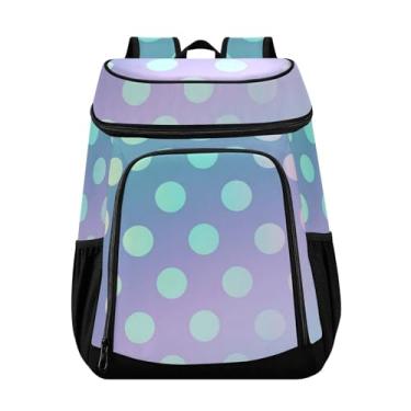 Imagem de Mochila térmica para equipamentos de beisebol pintada à mão, isolada, à prova de vazamento, 36 latas, lancheira masculina para almoço, piquenique, pesca, caminhadas, acampamento, parque, praia, verde