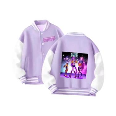 Imagem de Jaqueta De Beisebol KPop Demon Hunters Huntrix Para Meninos E Meninas,