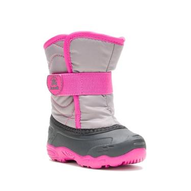Imagem de Kamik Tênis de neve unissex infantil Snowbug 5, Cinza/rosa, 18