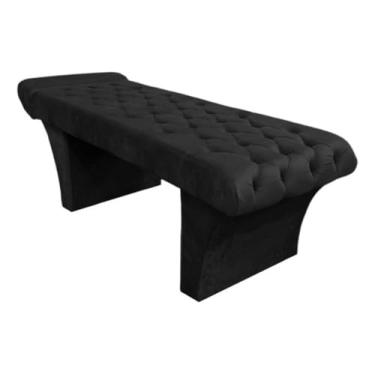 Imagem de Maca Estética Fixa Base Madeira Profissional Spa Cílios Luxo (Preto)