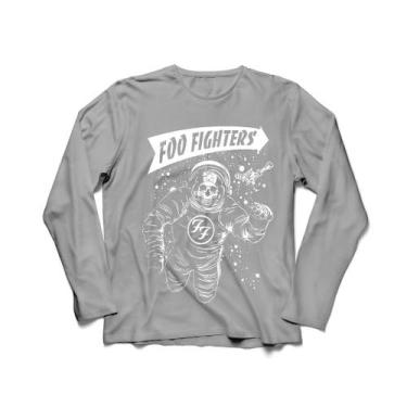 Imagem de Camiseta Manga Longa Masculina Foo Fighters - Ultrav Store, Cinza mesc
