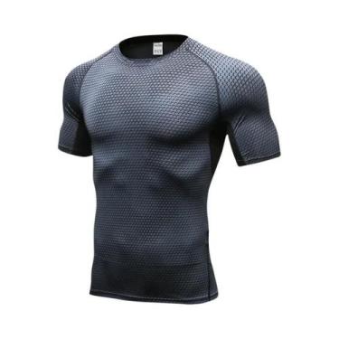 Imagem de Camiseta De Compressão Masculina De Secagem Rápida Para Treino, Academ