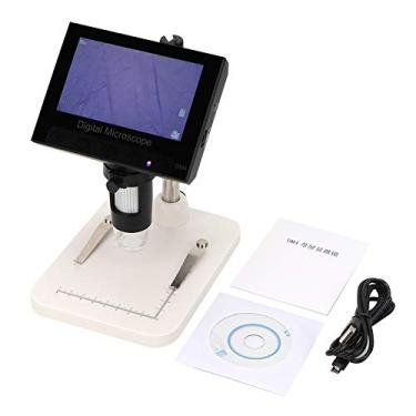 Imagem de Microscópio digital ampliação 1000X com tela LCD de 4,3 polegadas 720P HD resolução ajustável luzes LED para inspeção de joias eletrônicas uso industrial