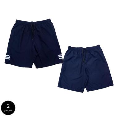 Imagem de Kit 2 Shorts Black Bear Bermudas Básicas Tactel Liso Lisa Masculina Casual-Masculino