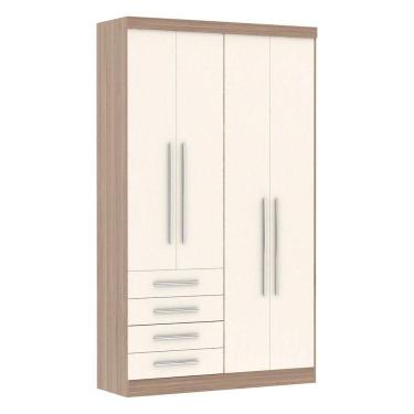 Imagem de Guarda Roupa 134,5 4 Portas 4 Gavetas Nicho Colméia Master Luciane Móveis