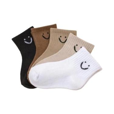 Imagem de Meias Confortáveis Para Bebês Meninos E Meninas Com Padrão De Emoticon