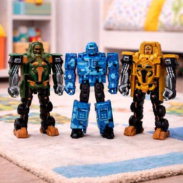 Imagem de Brinquedo Soldado Robô Acessórios Transforma Carro Kit 3pçs