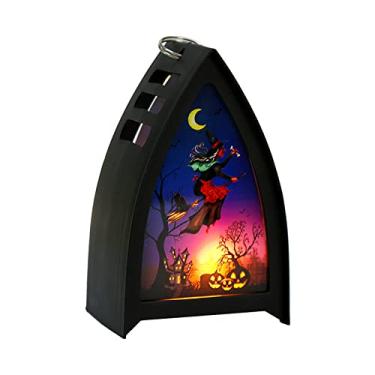 Imagem de Lanterna de LED Halloween Bruxa Luzes Fada Lâmpada Operada por Bateria Iluminação Suspensa para Decoração Casa Festa Varanda Jardim