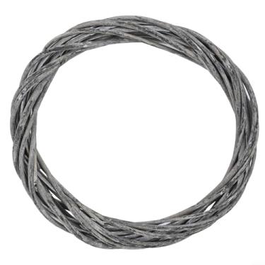 Imagem de Guirlanda de vime, guirlanda de vime, guirlanda de Natal, guirlanda cinza para decoração de árvore de festa de casamento, 20 cm, 25 cm, 30 cm, suporte multiuso (30 cm)