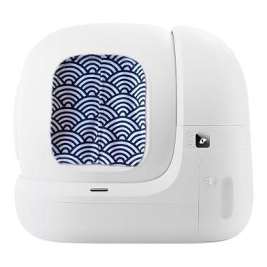 Imagem de Cortina para caixa de areia para gatos autolimpante, reduz o salto da areia do gato, impede os odores da caixa de areia para gatos autolimpante (PuraMax-Wave)