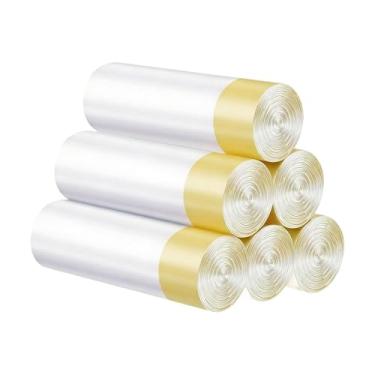 Imagem de Stgfyxgs 60 Sacos de Substituição para Lixeiras de Gato, Sacos Mais Grossos para Fezes de Cachorro, Forros para Areia de Gato para Casa, Corredor E, Cordão Amarelo