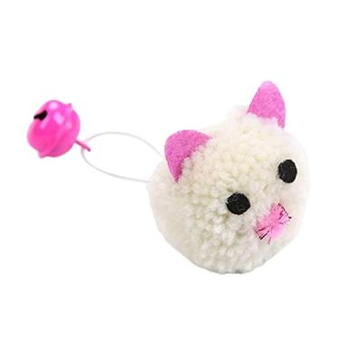 Imagem de Stgfyxgs Brinquedo Interativo de Movimento de Rolo com Bola Recarregável de Catnip para Gatos, Branco