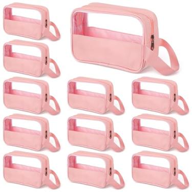Imagem de MAQUITA 12 bolsas de cosméticos transparentes translúcidas pequenas bolsas de maquiagem de viagem à prova d'água portátil bolsa de cosméticos bolsa de higiene pessoal para viagem organizador de