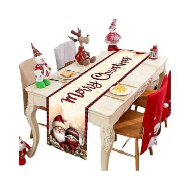 Imagem de Caminho De Mesa De Natal Com Papai Noel 2025, Decoração De Festa De Na