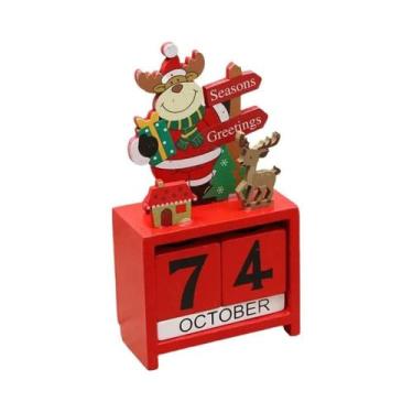 Imagem de Decoração De Natal Em Madeira 3D Artesanal, Ornamento De Mesa Com Aces