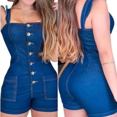 Imagem de Vestido Jeans Feminino Com Manga Moda Feminina De Lycra Curto Alça Zíp